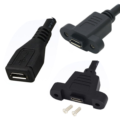 USB 2.0 Type C Male To Micro USB Female Straight Cable