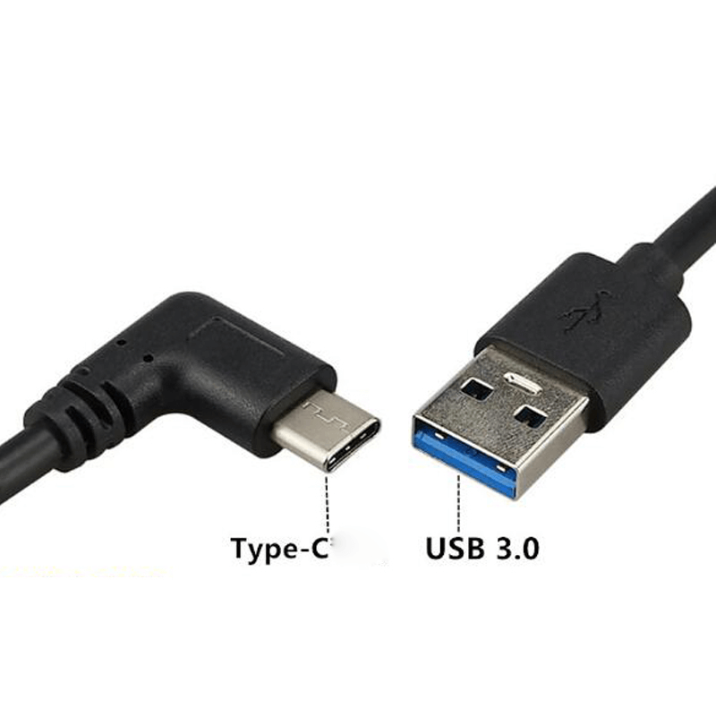USB 3.0 A Male To TYPE C Male Right Angled Connector Cable