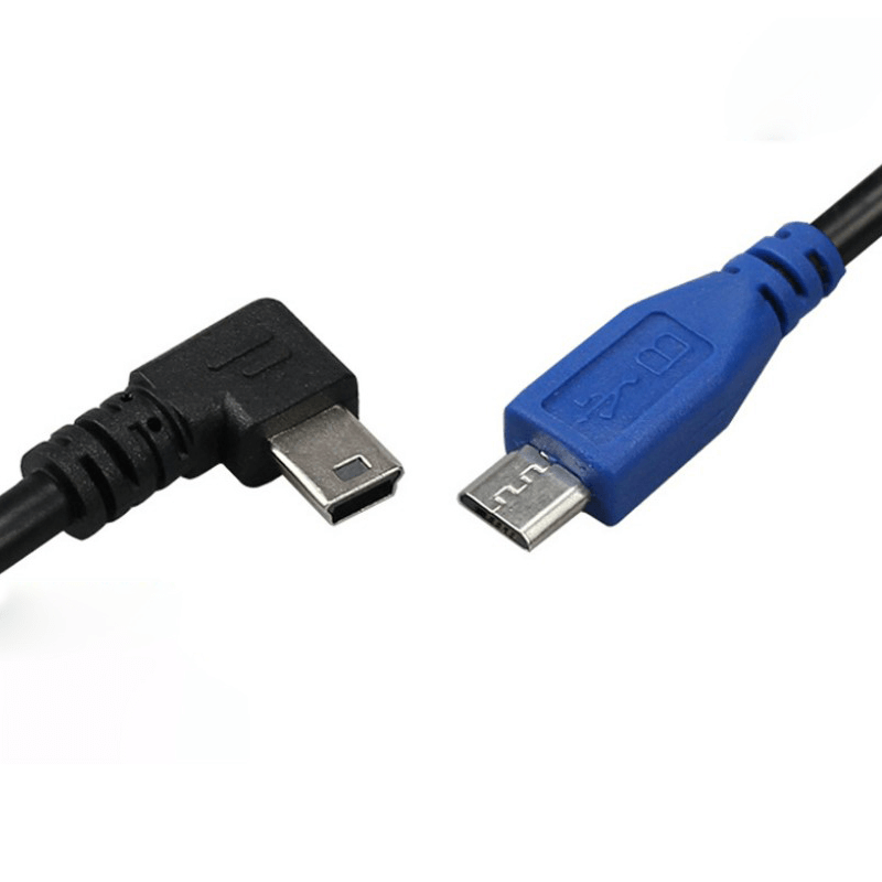 USB Type C Male To MINI USB Male Right Angled Connector Cable