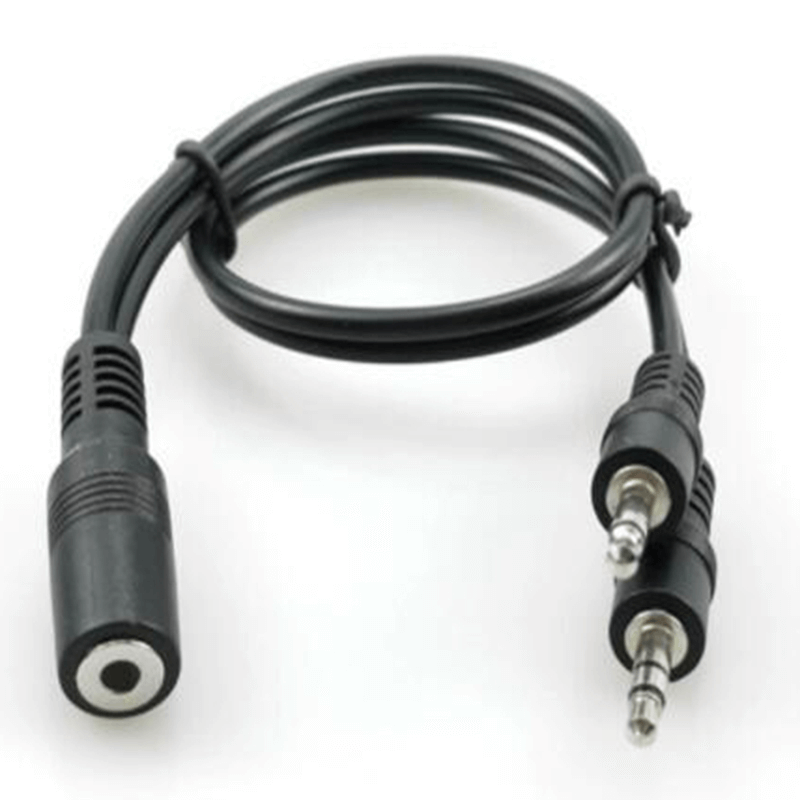Dual 3.5MM 3Pole Male To ​3.5MM  3Pole Female Connector Audio Cable
