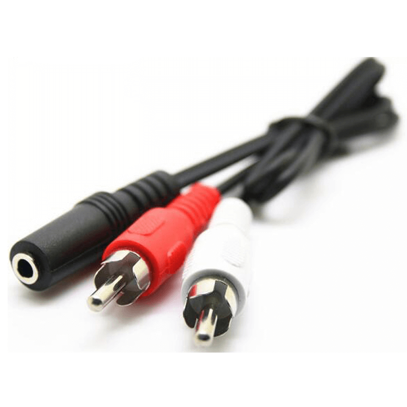 3.5MM 3Pole Female To ​2 RCA Male Connector Audio Cable