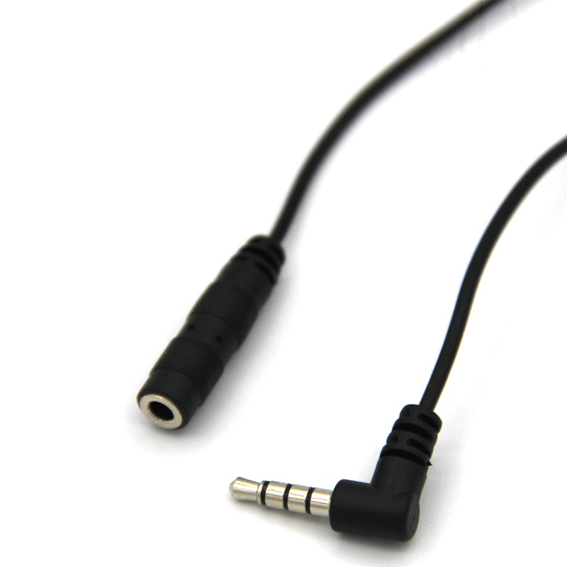 3.5MM 4Pole Male Angled To ​3.5MM 4Pole Female Connector Audio Cable