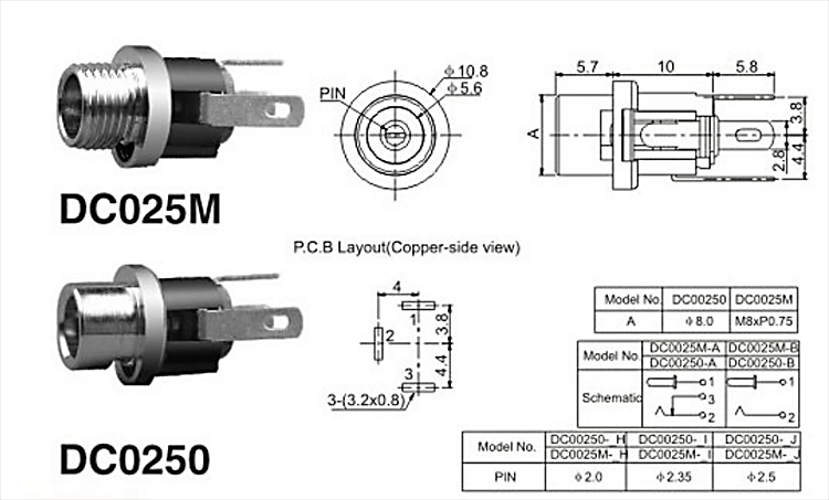 5.5MM*2.1MM DC Power Jack