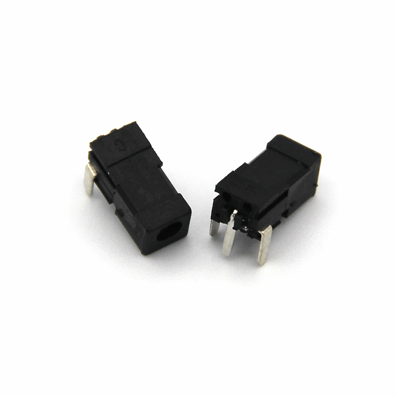2.5*0.7MM DIP Black Color DC Power Jack