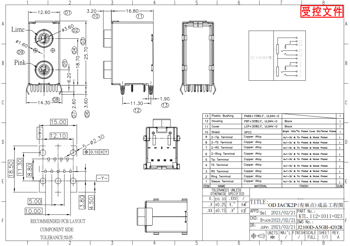 Dual Ports 3.5mm 4Pole Audio Socket