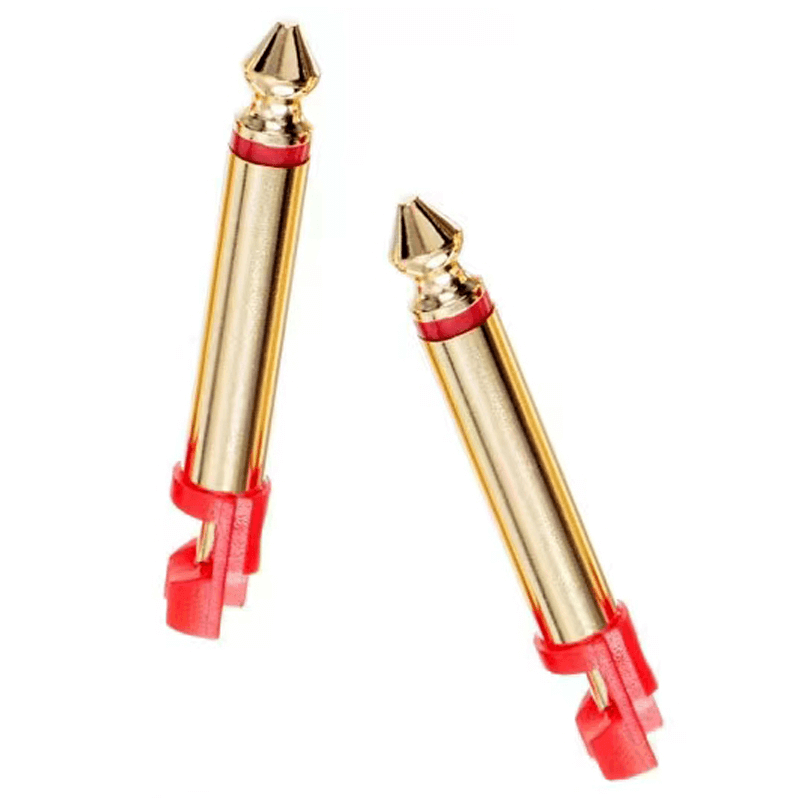 6.35MM 2Pole Gold Plated Red Color Audio Plug