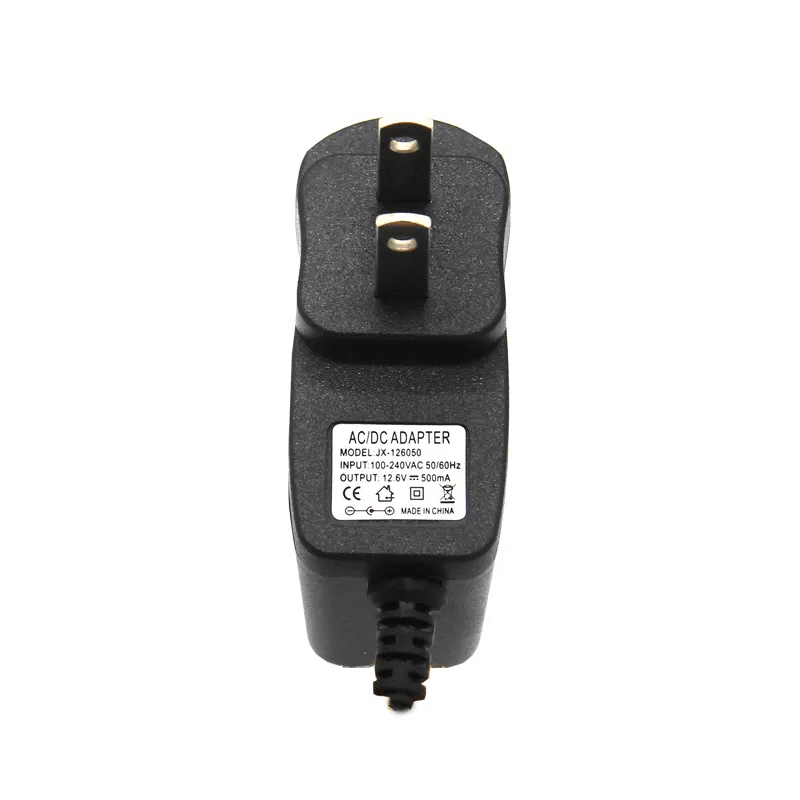 5.5*2.1*10MM DC Plug To USA Plug 12.6V0.5A DC Power Adapter