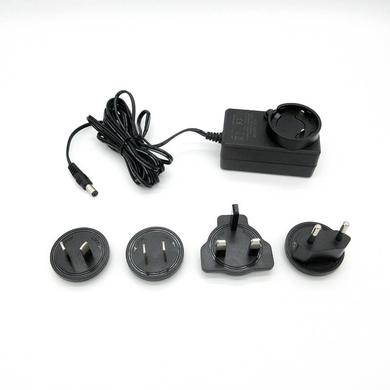 5.5*2.1*10MM DC Plug to Interchangeable plug: US, UK, AU, EU DC Power Adapter