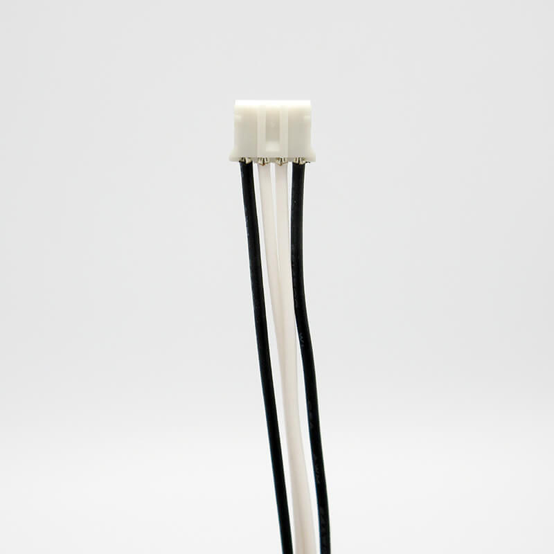 JST PHR-4P And UL1007 24AWG Black and White 100MM Wire Harness