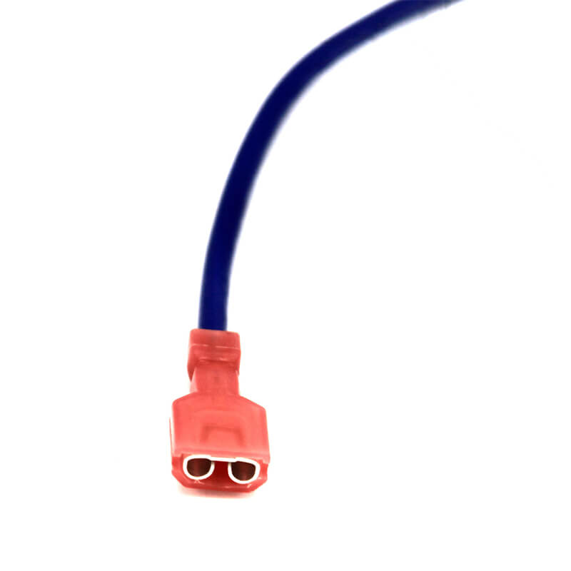 6.3mm Female Connector with Red Insulation to Ferrule 1.5mm^2 Wire Harness