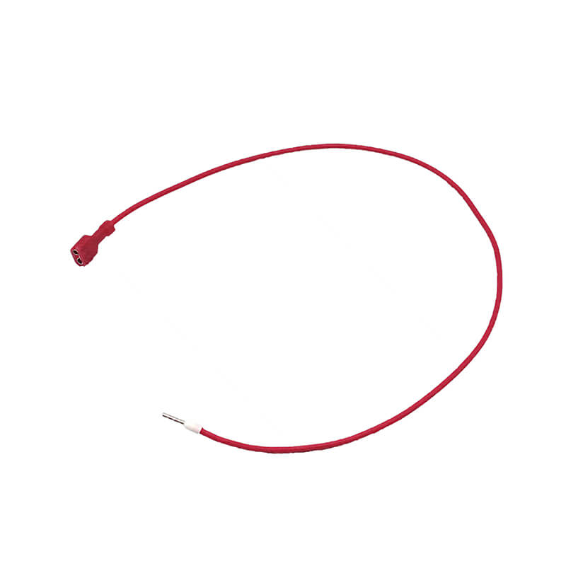 6.3mm Female Port with Red Insulation to ​Ferrule 0.75mm^2 Wire Harness