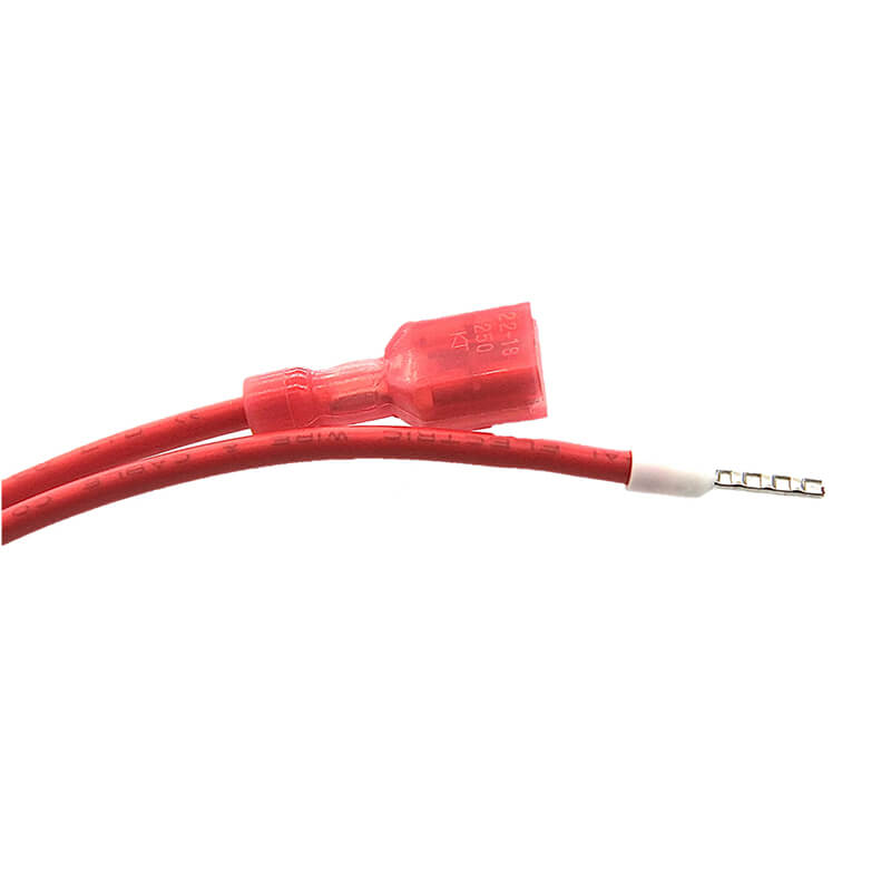 6.3mm Female Port with Red Insulation to ​Ferrule 0.75mm^2 Wire Harness